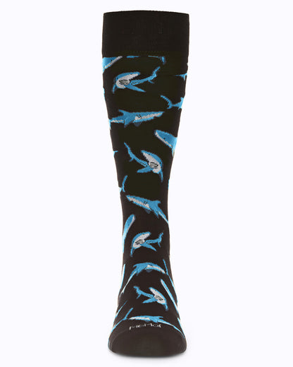 Men's Shark Attack Bamboo Crew Socks