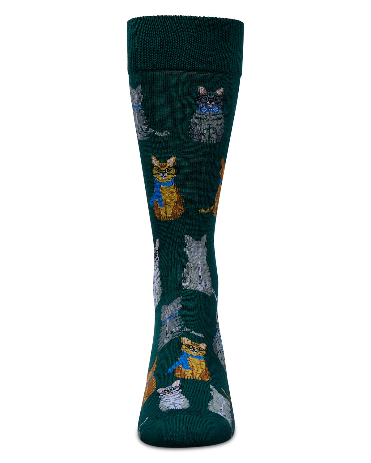 Men's "Cat's Meow" Rayon Blend Novelty Crew Sock