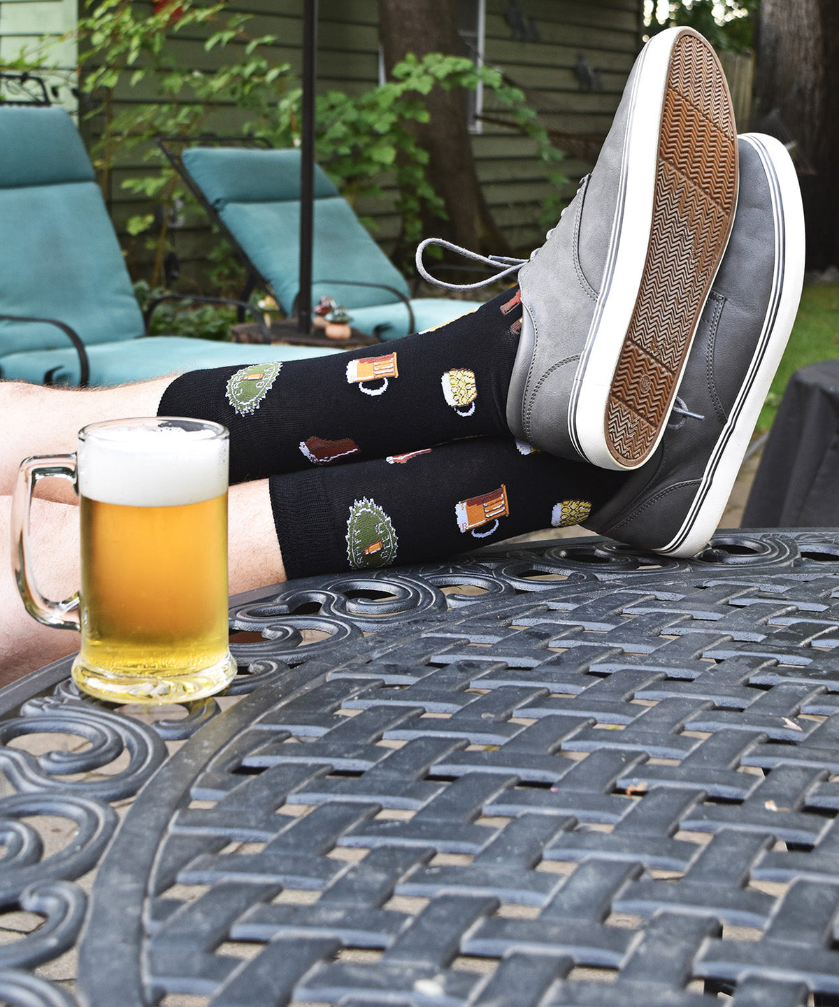 Men's Cheers to Craft Beer Bamboo Blend Novelty Crew Sock
