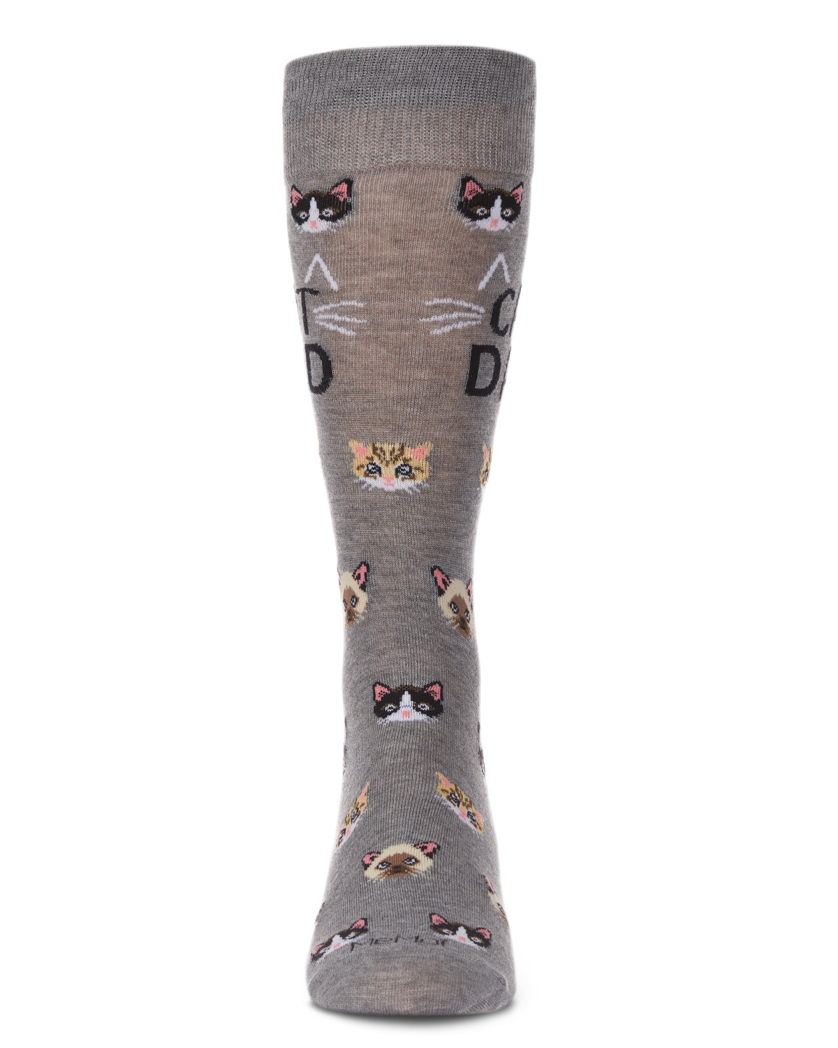 Men's "Cat Dad" Rayon from Bamboo Blend Novelty Crew Sock