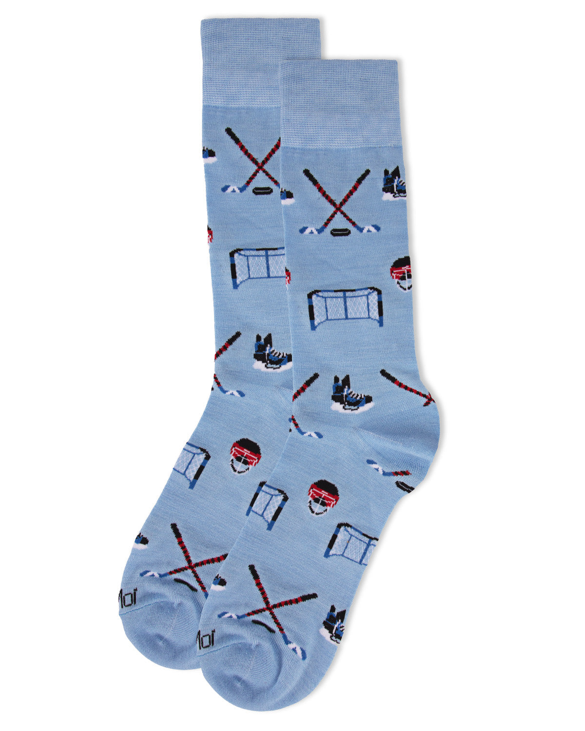 Men's "Hockey Lovers" Rayon from Bamboo Blend Novelty Crew Sock