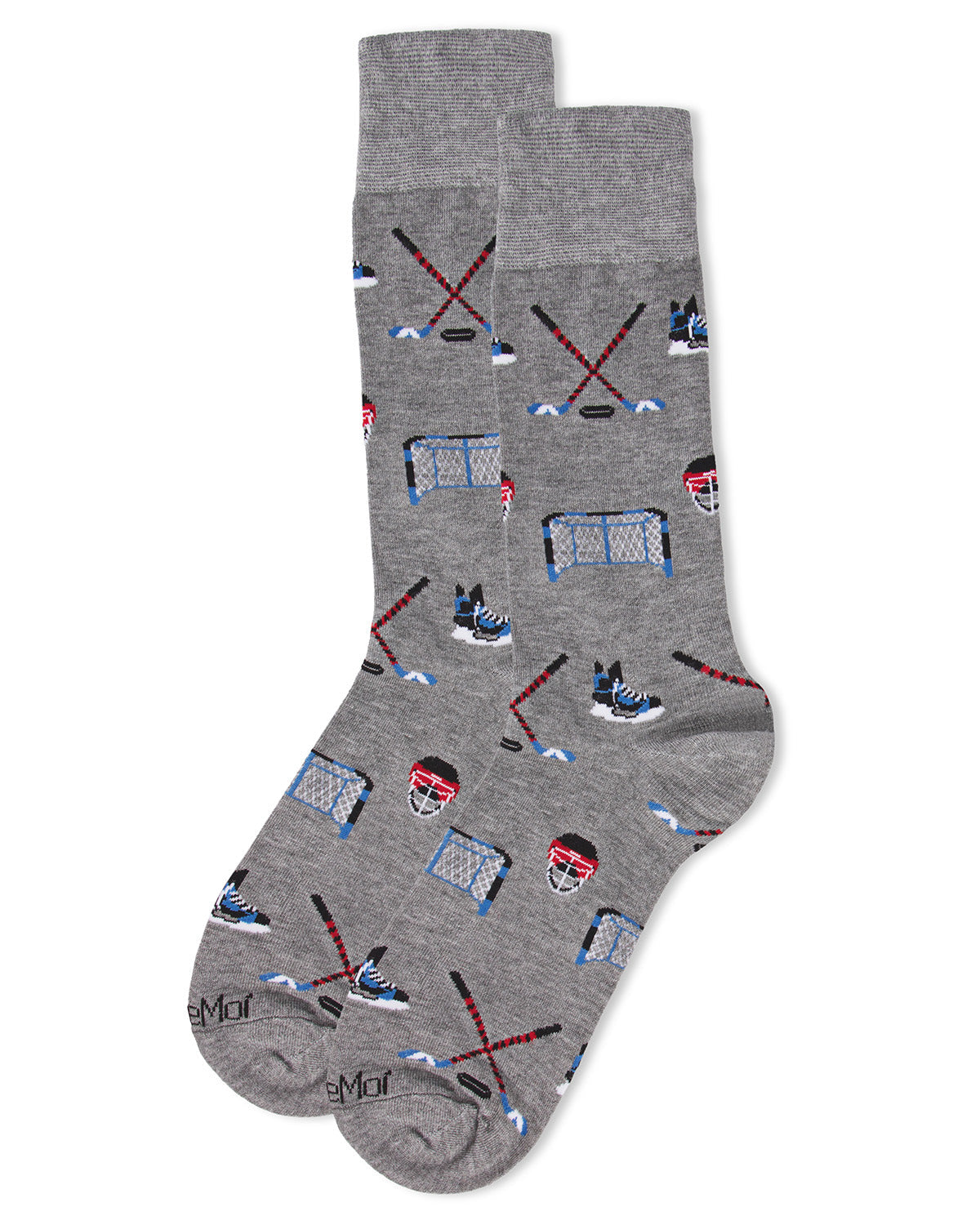 Men's "Hockey Lovers" Rayon from Bamboo Blend Novelty Crew Sock