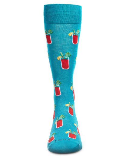 Men's Bloody Mary's Bamboo Blend Novelty Crew Sock