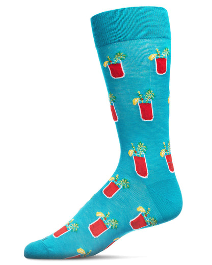 Men's Bloody Mary's Bamboo Blend Novelty Crew Sock