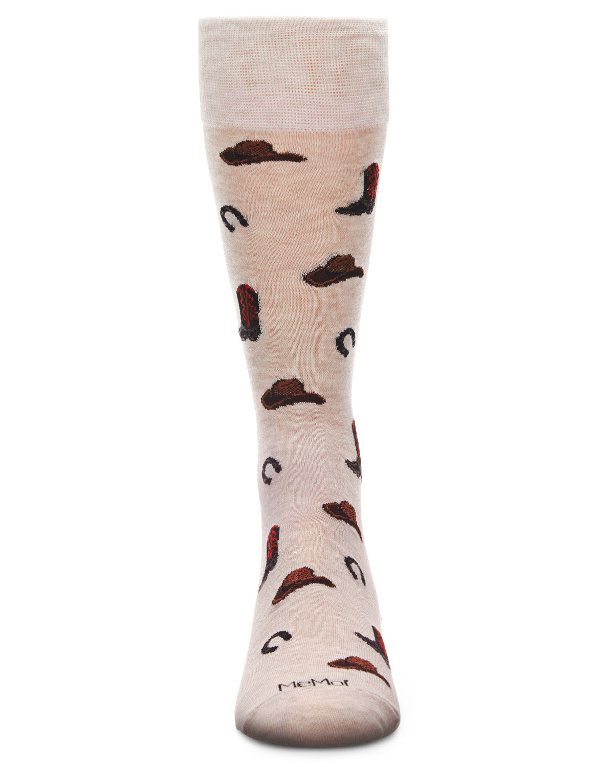 Men's Rodeo Cowboy Bamboo Blend Novelty Crew Sock