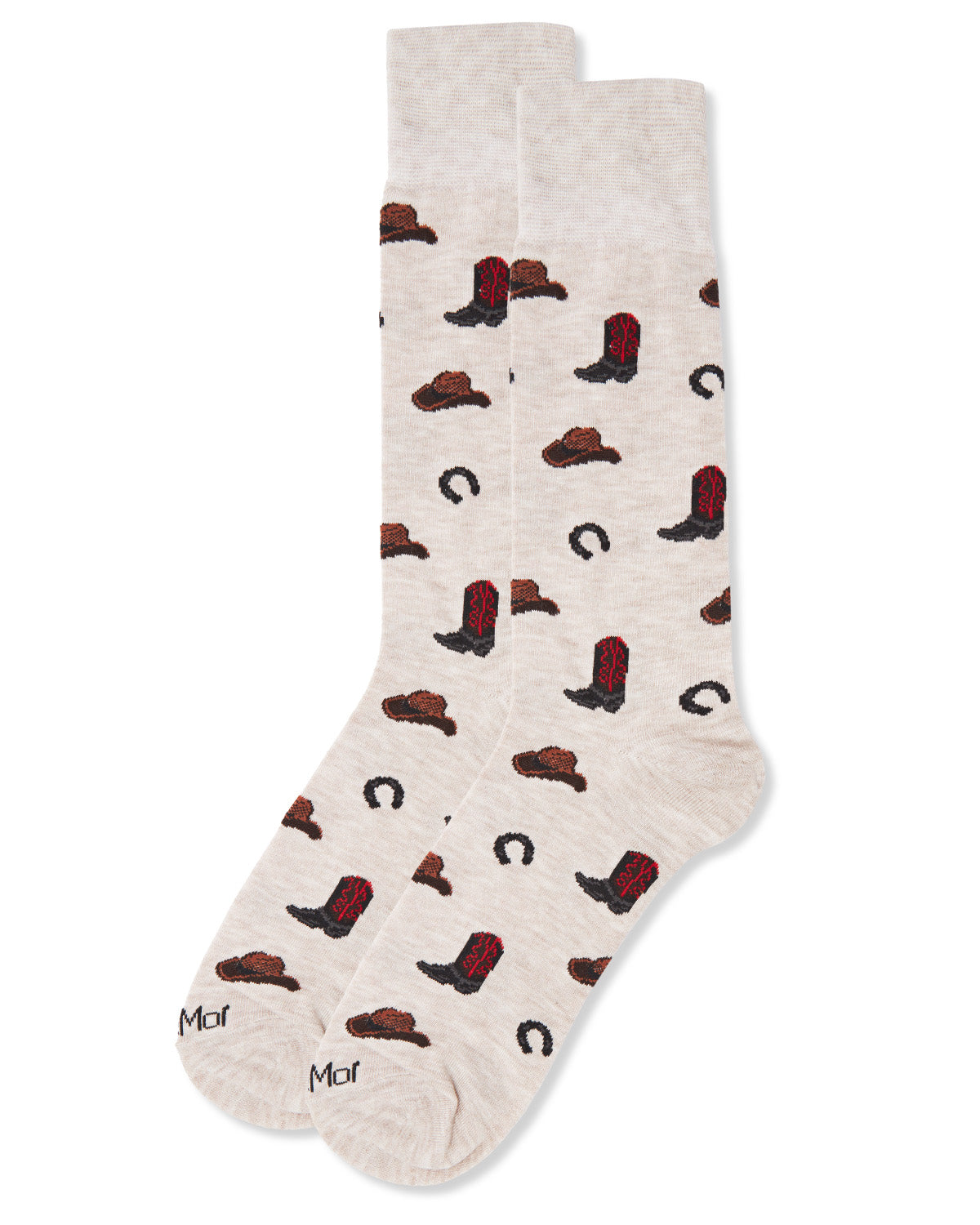 Men's Rodeo Cowboy Bamboo Blend Novelty Crew Sock