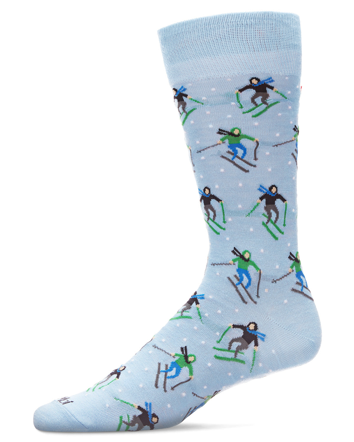 Men's "Skier's Paradise" Rayon from Bamboo Blend Novelty Crew Sock