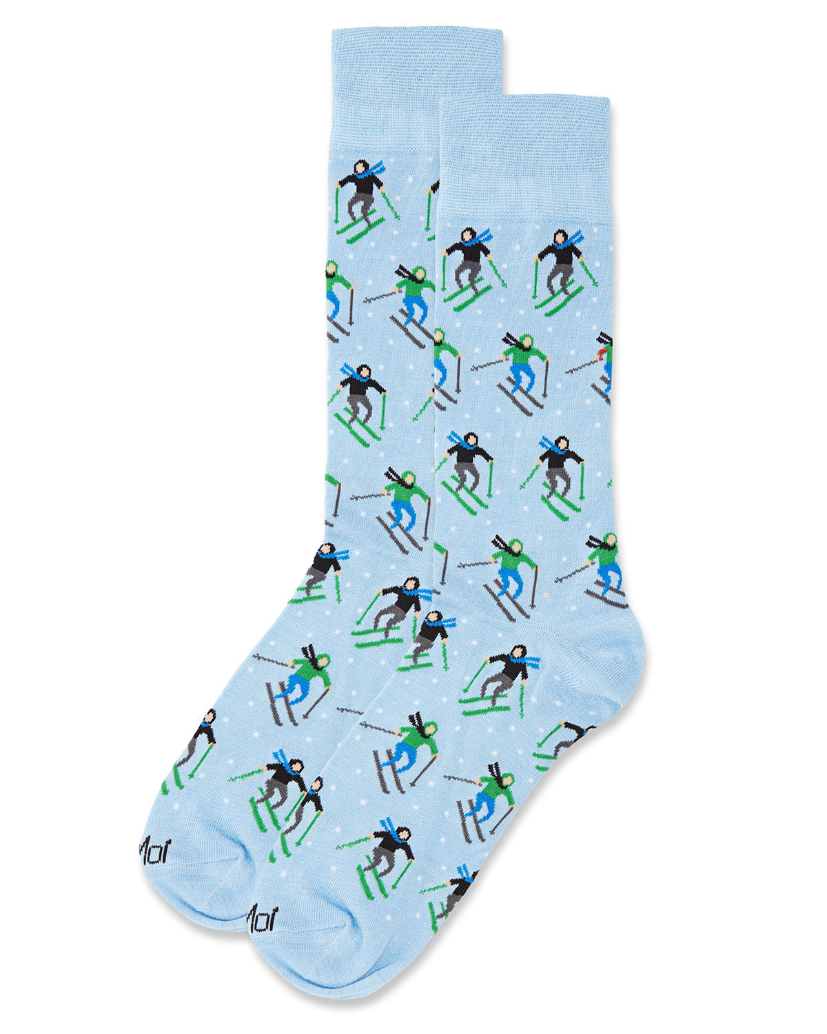 Men's "Skier's Paradise" Rayon from Bamboo Blend Novelty Crew Sock