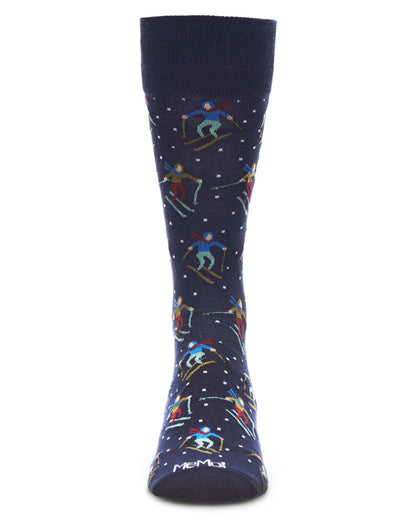 Men's "Skier's Paradise" Rayon from Bamboo Blend Novelty Crew Sock