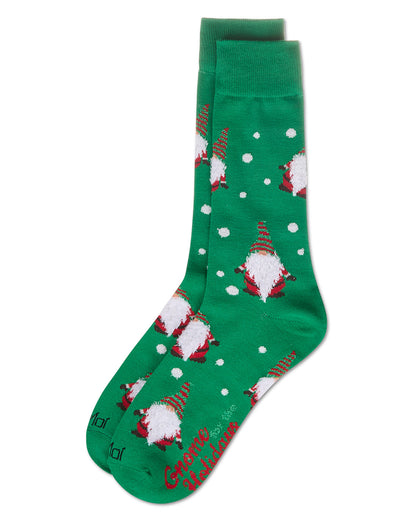 Men's "Gnome For The Holidays" Christmas Novelty Crew Sock