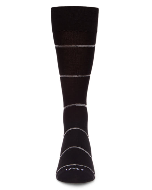 Men's Spacedye Stripe Bamboo Dress Crew Socks