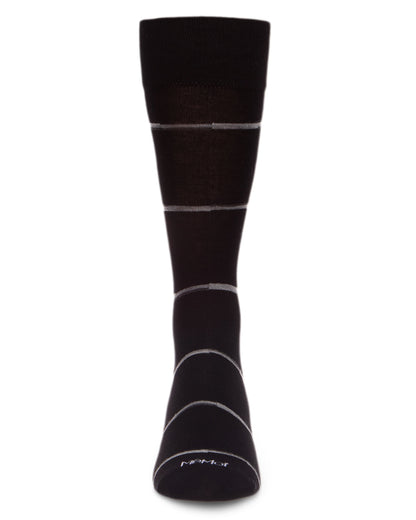 Men's Spacedye Stripe Bamboo Dress Crew Socks