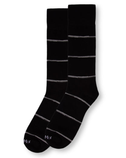 Men's Spacedye Stripe Bamboo Dress Crew Socks