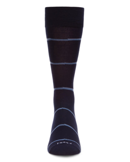 Men's Spacedye Stripe Bamboo Dress Crew Socks