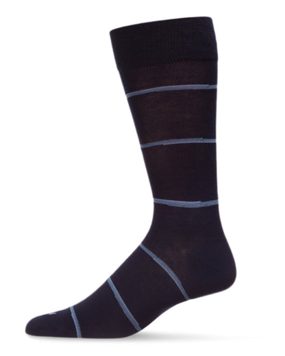 Men's Spacedye Stripe Bamboo Dress Crew Socks