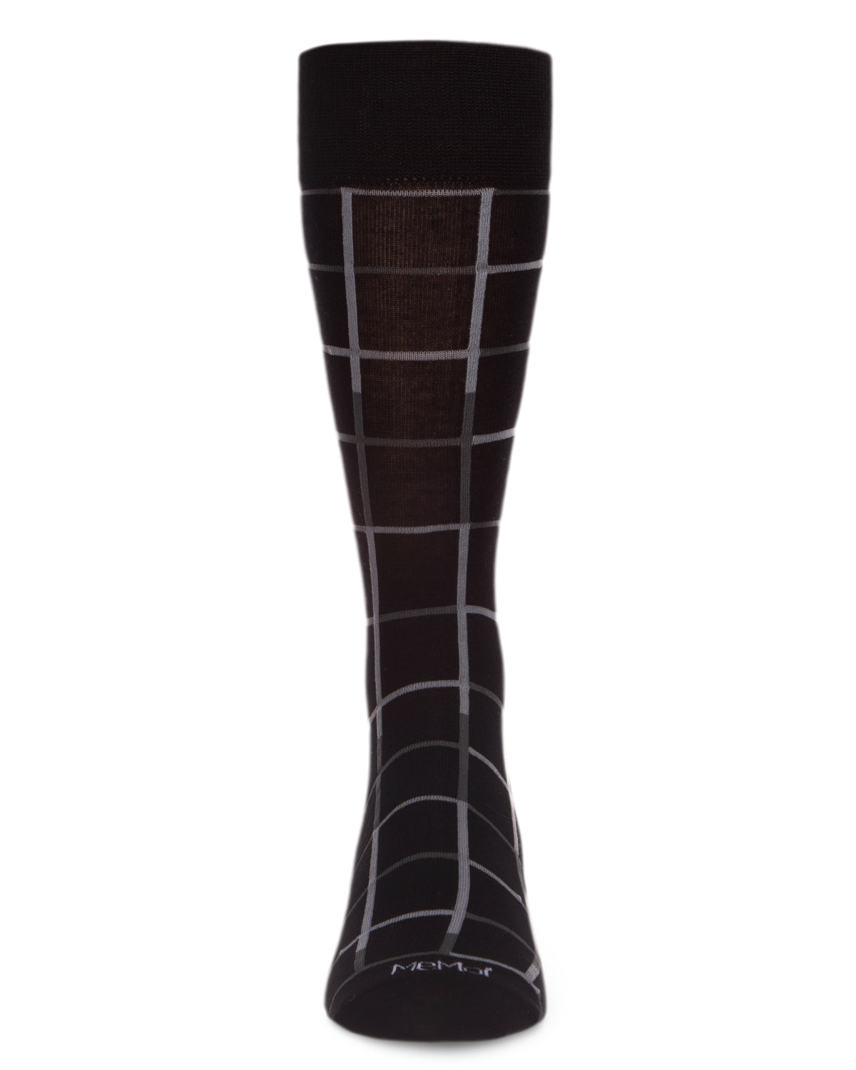 Men's Classic Windowpane Bamboo Dress Crew Socks