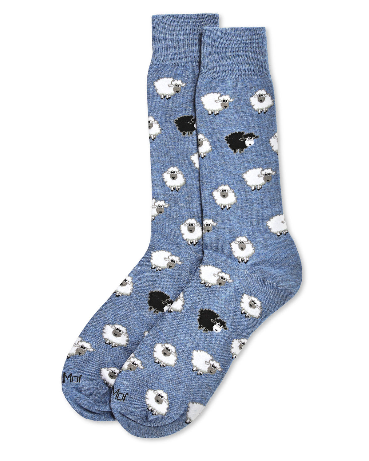 Men's Fluffy Sheep Bamboo Blend Novelty Crew Sock
