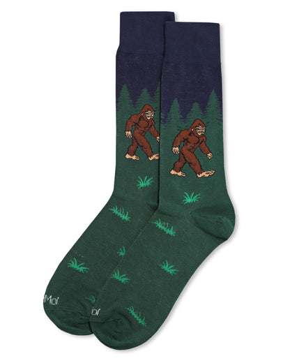 Men's Bigfoot is Real Bamboo Blend Novelty Crew Sock