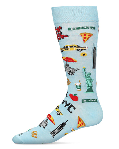 Men's New York New York Bamboo Blend Novelty Crew Sock