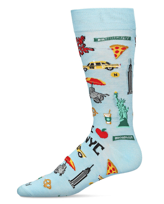 Men's New York New York Bamboo Blend Novelty Crew Sock