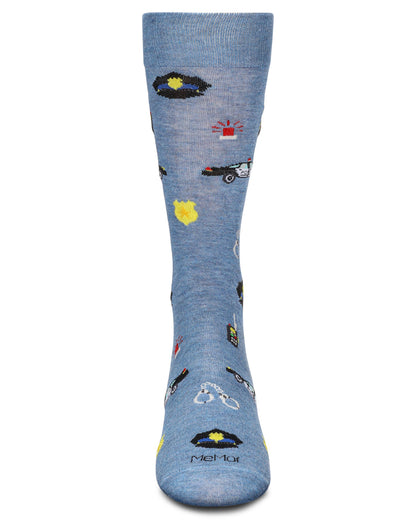 Men's Police Bamboo Crew Socks