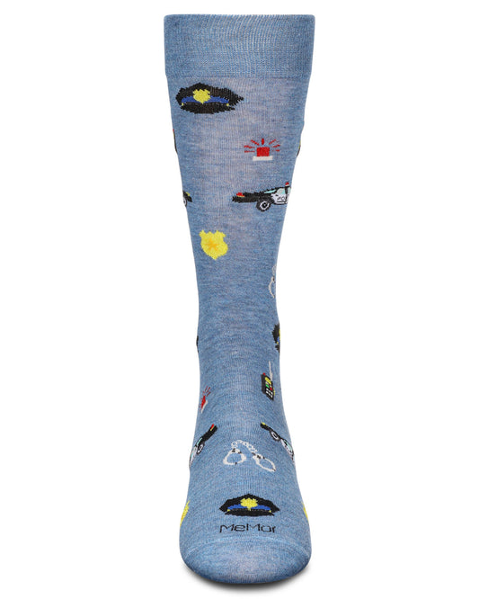 Men's Police Bamboo Crew Socks