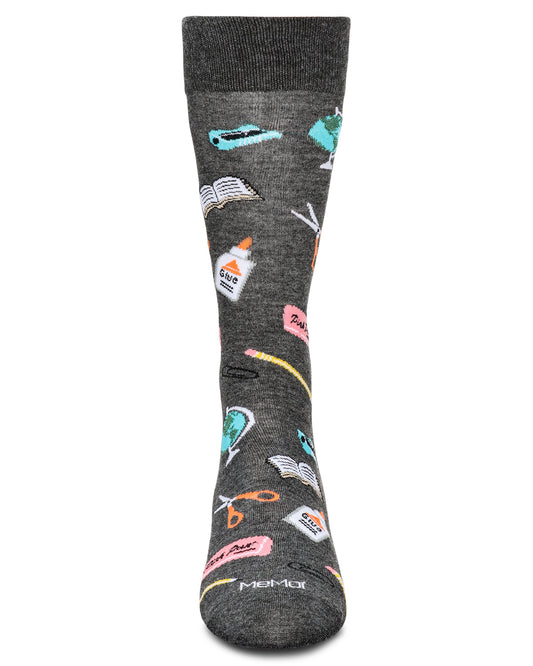Men's School Supplies Bamboo Crew Socks