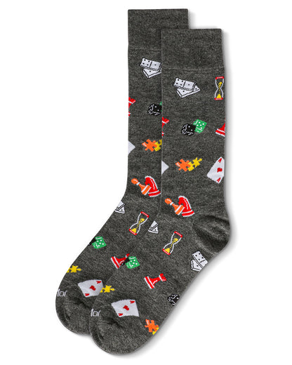 Men's Embroidered Games Bamboo Crew Socks