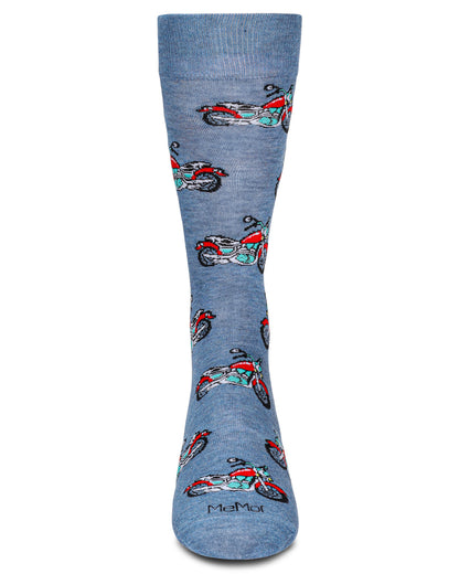 Men's Motorcycles Bamboo Crew Socks