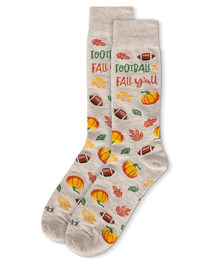 Men's Football & Fall Bamboo Crew Socks
