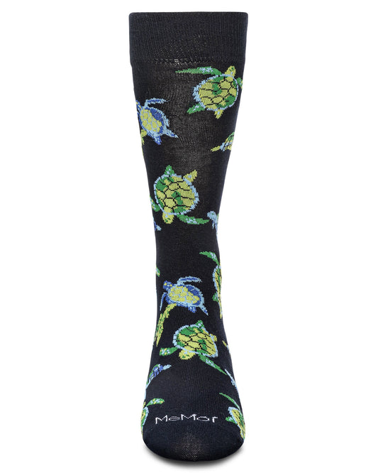 Men's Turtles Bamboo Crew Socks