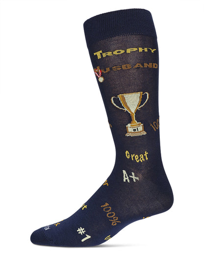 Men's Trophy Husband Bamboo Crew Socks