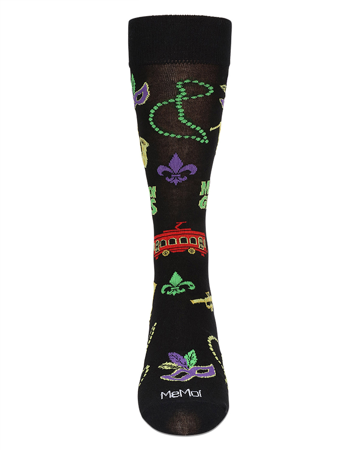 Men's Mardi Gras Bamboo Crew Socks