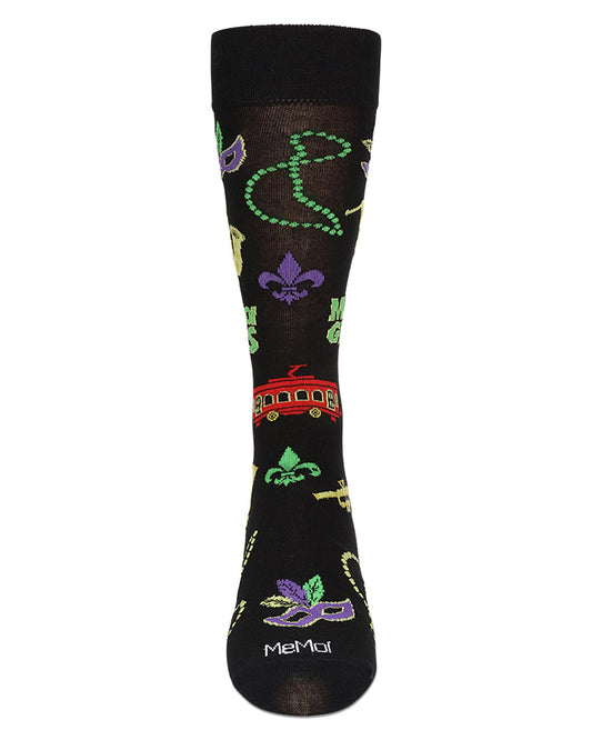 Men's Mardi Gras Bamboo Crew Socks