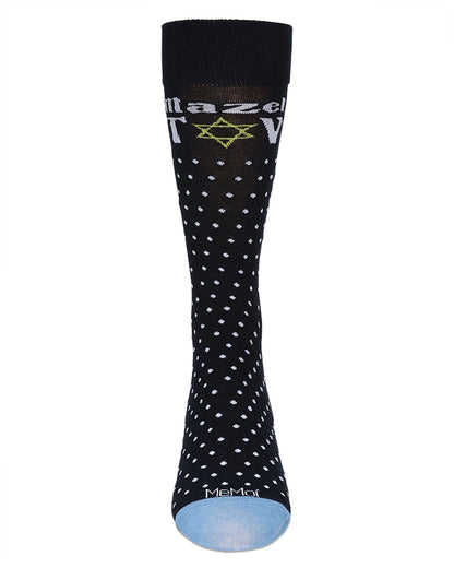 Men's "Mazel Tov" Rayon Blend Novelty Crew Sock
