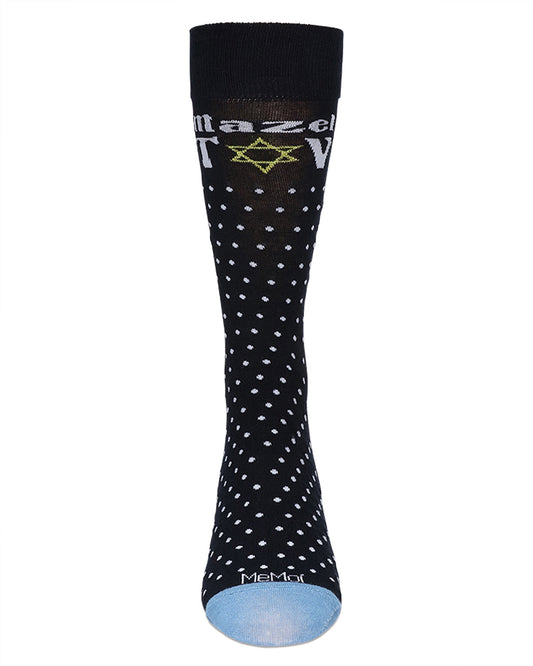 Men's "Mazel Tov" Rayon Blend Novelty Crew Sock