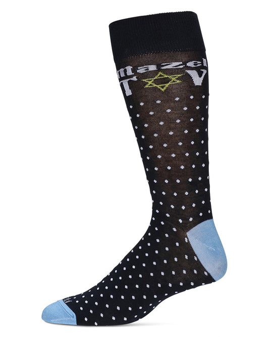 Men's "Mazel Tov" Rayon Blend Novelty Crew Sock