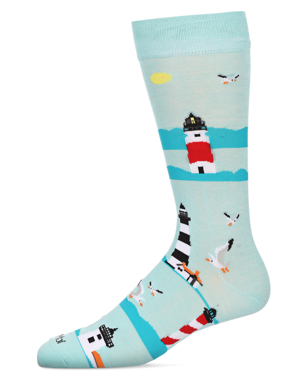 Men's Lighthouses Bamboo Crew Socks