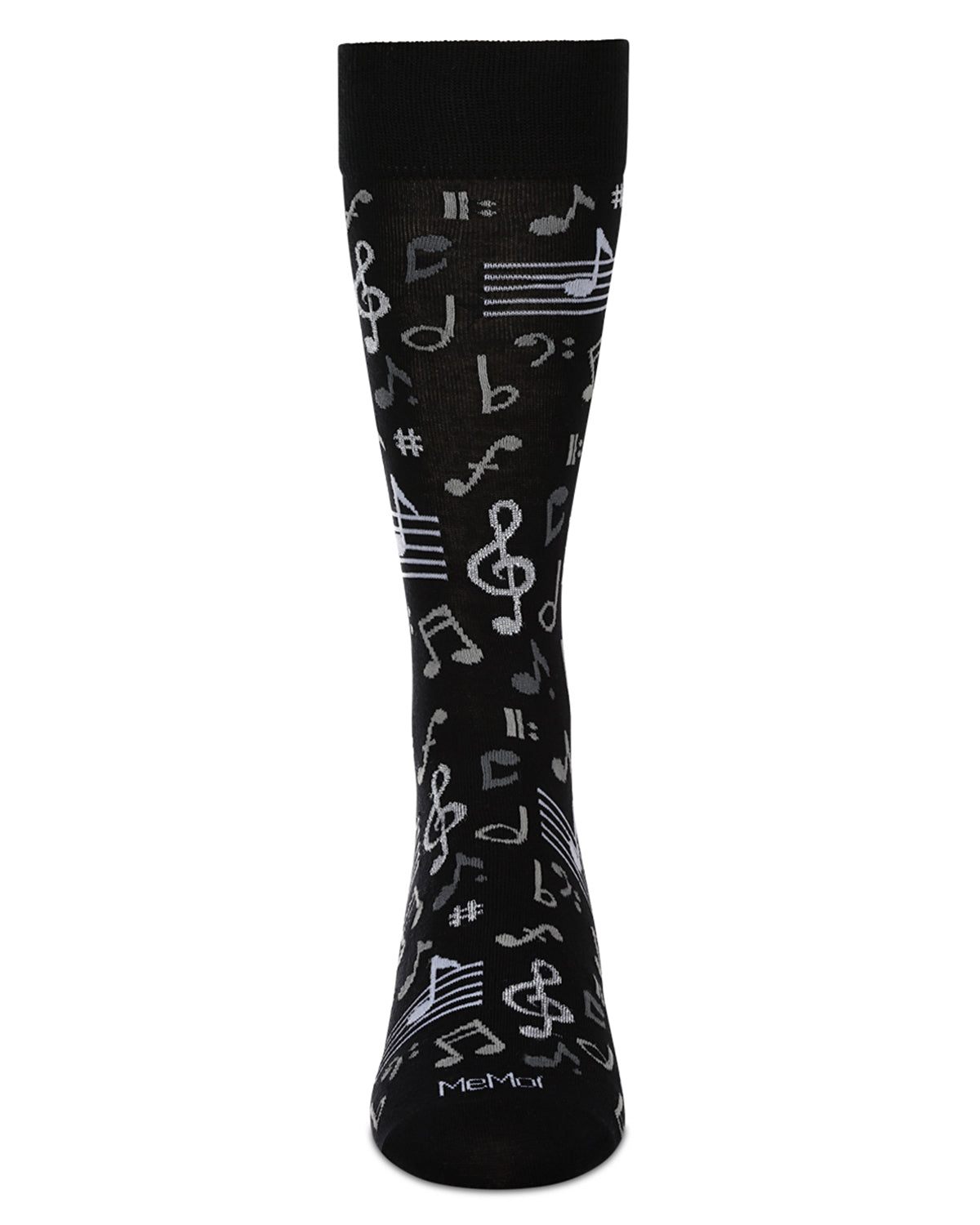 Men's Musical Notes Bamboo Crew Socks