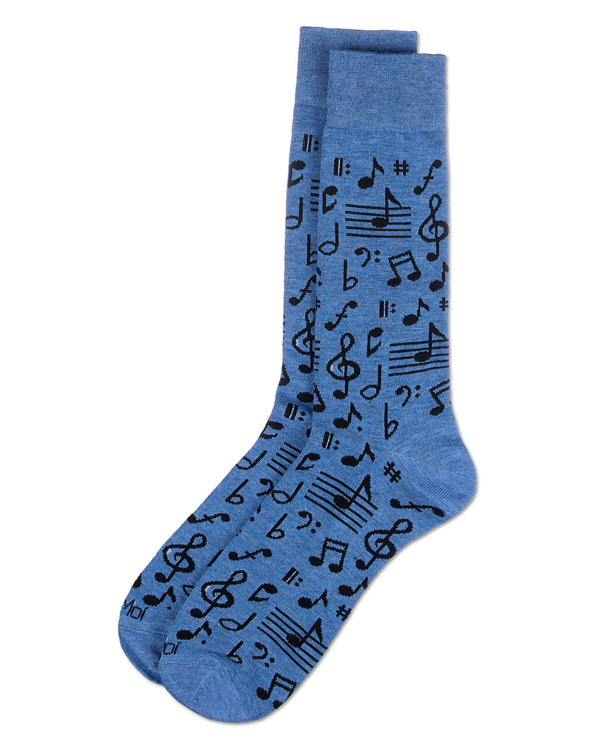 Men's Musical Notes Bamboo Crew Socks