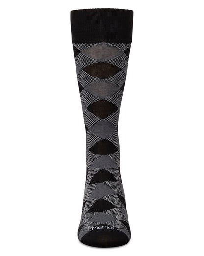 Men's Argyle Bamboo Dress Crew Socks