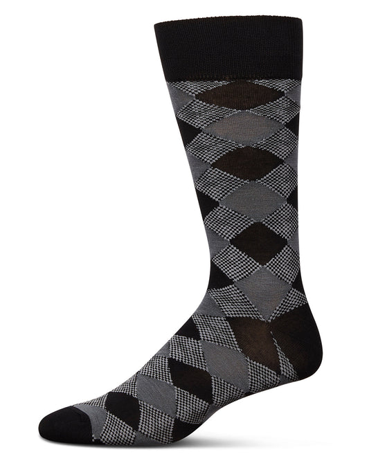 Men's Argyle Bamboo Dress Crew Socks