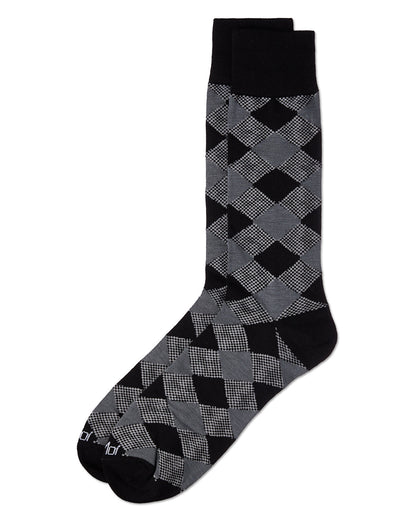 Men's Argyle Bamboo Dress Crew Socks