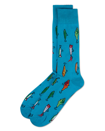 Men's Gone Fishin' Rayon From Bamboo Crew Socks