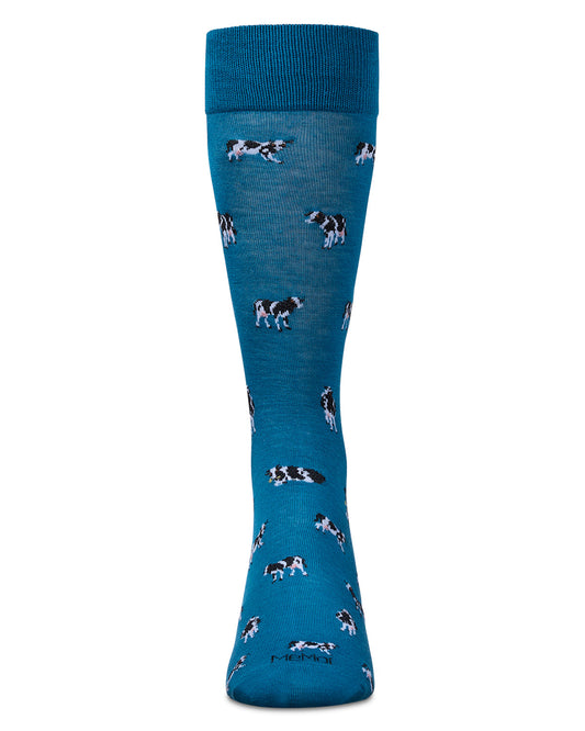 Men's Cows Rayon From Bamboo Crew Socks