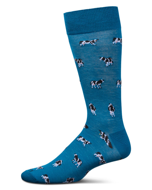 Men's Cows Rayon From Bamboo Crew Socks