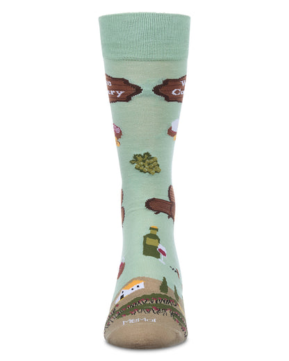 Men's Wine Country Rayon From Bamboo Crew Socks