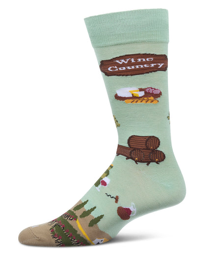 Men's Wine Country Rayon From Bamboo Crew Socks