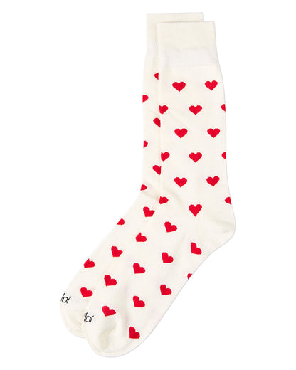 Men's Hearts Rayon From Bamboo Crew Socks