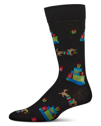 Men's Pile Of Gifts Holiday Crew Socks